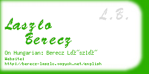 laszlo berecz business card